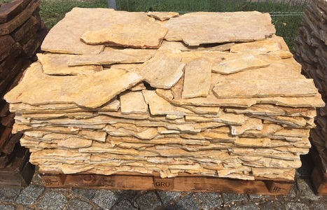 Naturstein Spaltkalkstein Marina, Stärke 1-2 cm (Verblendung, unregelmäßige Formen, Größe 10-30 cm)