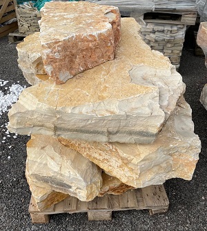 Naturstein Spaltkalkstein Marina MAXI, Stärke 14-16 cm (unregelmäßige Formen, Größe 60-130 cm)