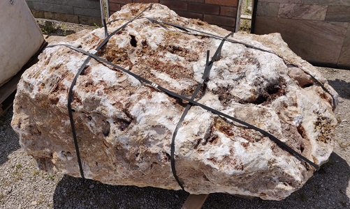Solitär Travertin (Monolith) (dekorativer Stein - verschiedene Größen (Gewichte))